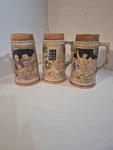 Set Of 4 Beer Steins Old English Courting Theme. Fixed Price $25.00.