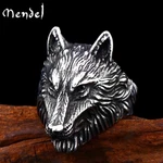 Mendel Cool Stainless Steel Viking Fenrir Wolf Head Ring For Size 7-15. Fixed Price $14.99.