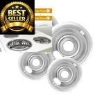 Cozzivita 4-PIECE Drip Pans Set Compatible With Ge/hotpoint, Ge-silver. Fixed Price $26.59.
