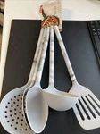 Art + Cook Nylon Head 5-PC. Utensils Set White Marble Color, Nwt. Fixed Price $21.32.