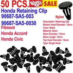 Honda 90687-SA5-0030 Panel Retaining Clips Civic Accord 50 Pcs. Fixed Price $8.28.
