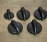 / Hotpoint Range Stove Control Knobs Part# 183D5597 - Set Of Black. Fixed Price $28.99.