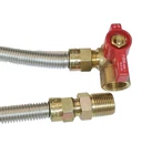 New Gas Hose Connector Kit With Shut Off Valve For Range Dryer Furnance (4 Ft). Fixed Price $26.00.