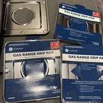 4X New 9" 1/4" Gas Drip Pan W/ 9/16" Rd Hotpoint Ranges PM32X90. Fixed Price $49.97.