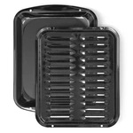 Broiler Pan For Oven Nonstick Porcelain Coated - 16.75 X 12.75 Black. Fixed Price $42.56.