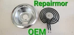 WB31X46067, WB31K10265 Genuine Range Heat Coil Element W/ Drip Pan JB256DM4WW. Fixed Price $40.00.