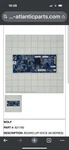 Wolf Wall Of Control Board. Part No. 821790. Fixed Price $150.00.