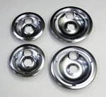 Range Burner Drip Pan Bowl Bib Set For Of WB31K5024 WB31K5025 Chrome. Fixed Price $22.49.