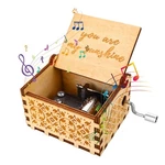 Tiesome You Are My Sunshine Hand Crank Box, Wood Engraved Vintage Music.... Fixed Price $14.10.