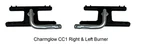 Charmglow CC1 Gas Grill Cast Iron Burner Set Right & Left With Venturi Tubes. Fixed Price $115.00.
