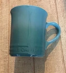 Creuset Stoneware 12 Oz Coffee Tea Mug Ombre Caribbean Blue Durable. Fixed Price $14.99.