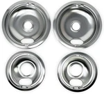 W10278125 Electric Stove Drip Pans Top, Pack Of 4, Small 6 Inch And Big. Fixed Price $25.99.