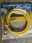 Eastman Gas Dryer Connector Kit 48" Armor Boost Thermal Excess Flow Valve Yellow. Fixed Price $7.44.