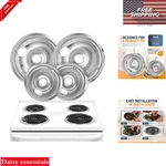 Electric Stove Drip Pans Set Of 4 Fit Hotpoint Kenmore Range Replacement C.... Fixed Price $28.47.