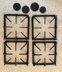 SET-4 Frigidaire Kenmore Burner Grates & Caps 316213801 316213800 316213809 Oem. Fixed Price $67.50.