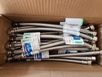 Box Of 25 New Plumbshop Connector 12IN 1/2IN 3/8 PLS1-12AF Steel Braid. Fixed Price $49.99.