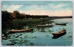Antique Missouri Postcard St. Joseph Lotus Beds Lake Contrary 1913. Fixed Price $8.99.