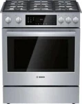 Bosch 800 Series 30" Sealed Burners 9 Mode Slide-in Ss Gas Range HGI8056UC. Fixed Price $1999.00.