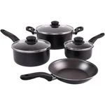 Mainstays 7 Piece Non Stick Aluminium, Pots And Pans Cookware Set. Fixed Price $27.99.