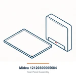 Midea 12120300005684 Rear Panel Assembly For KSTAW08UA KSTAW10UA KSTAW12UA. Fixed Price $47.30.