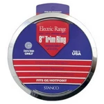 Stanco Metal Prod GT-8 8" Chrome Trim Ring Triple Plated Steel Range. Fixed Price $32.33.