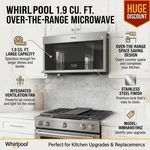 Whirlpool WMHA9019HZ 1.9 Cu. Ft. Over-the-range Microwave Huge Discount!. Fixed Price $285.00.