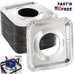 40 Aluminum Foil Square Gas Range Burner Disposable Drip Pan Stove Bib Liners. Fixed Price $8.82.