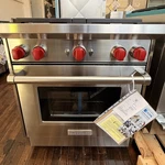 Wolf GR304 30" Stainless Steel Gas Range Red Knobs Sealed Burners. Fixed Price $4800.00.