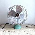 Vintage Kenmore Sears Roebuck Electric Desk Fan Aqua Green Model 303.80060 Mcm. Fixed Price $118.00.