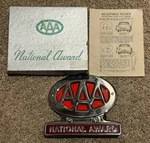 Nos Aaa National Award Grille Badge Bumper Topper Sign Emblem Chrome In Box. Fixed Price $75.00.