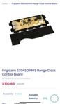 Range Control Board & Overlay Kit For Frigidaire. Fixed Price $89.99.