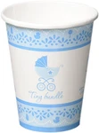 Celebrate Baby Boy Blue Modern Cute Shower Party 9 Oz. Paper Cups. Fixed Price $13.99.