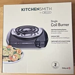 Kitchensmith Single Coil Burner: Metal Cooktop Accessory, Black, 2-YEAR. Fixed Price $14.99.
