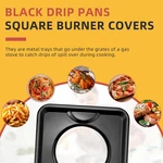Drip For Gas Stove,reusable Black Pans,square Burner Covers BN24,SG.... Fixed Price $28.85.