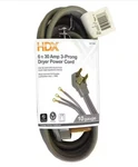 Hdx 6 Ft. 10/3 30 Amp 3-PRONG Dryer Range Power Cord, Gray. Fixed Price $19.16.