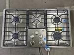 Ge JGP3036SLSS 36" Stainless 5 Burner Natural Gas Cooktop Nob #160384. Fixed Price $499.00.