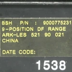 00627970 Bosch Selector Switch Oem. Fixed Price $111.95.