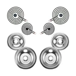 Silver Drip Pans 316048414(6")316048413(8") And Electric Stove BURNER..D1. Fixed Price $65.00.