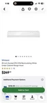 Whirlpool RH4830XLT1 30" Range Hood Under Cabinet Bisque White. Fixed Price $180.00.