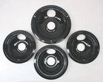 Range Stove Black Porcelain Drip Pans Burner Bib Bowls Set 3 And 1. Fixed Price $25.34.