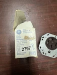 Flush Range Receptacle GE4181-3 3POLE 4WIRE 50A 125/250V. Fixed Price $12.00.