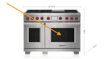 Wolf DF48 30" Blue Enamel Broiler Pan W/grate Genuine + Original Accessory. Fixed Price $190.55.