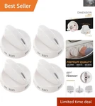 4-PACK White Gas Stove Knobs For Frigidaire & Kenmore Durable Glossy Finish. Fixed Price $26.59.