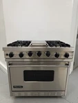 Viking Inch Pro Style Gas Range VGSC3674GSS Sealed Burners + Griddle. Fixed Price $3369.63.