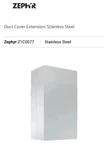 Zephyr Stainless Duct Cover EXTENSION#Z1C-0077 For 36-42 Hood Vents,c-pics&desc. Fixed Price $499.00.