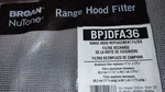 Nutone Broan Range Hood Filter BPJDFA36 Replaces 11 7/8" X 3/8". Fixed Price $18.00.
