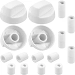 Ami Parts Universal White Control Knobs With 12 Adapters 4-PACK. Fixed Price $16.86.