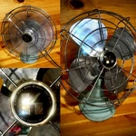 Vtg Green Teal Sears Roebuck Fan Cast Iron 4 Blades 303.80060 Tested/works. Fixed Price $49.95.