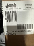 Sub-zero Evaporator Fan Motor Assembly. Oem Factory Sealed Part# 4200170 New. Fixed Price $250.00.