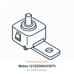 Midea 12120300A33673 Air Outlet Assembly. Fixed Price $56.51.